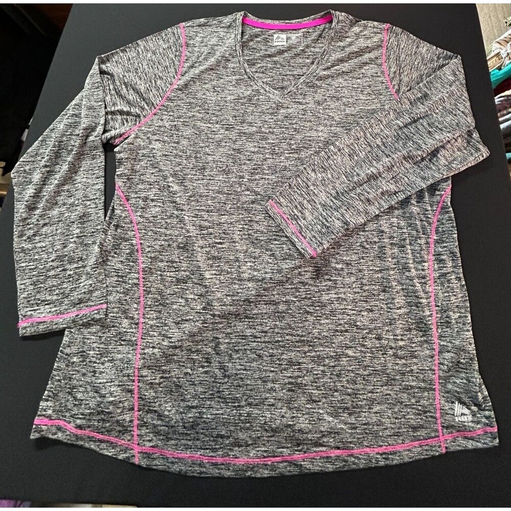 NWOT RBX Live Life Active Top 3X Plus Gray X-Dri Stretch Breathable Shirt